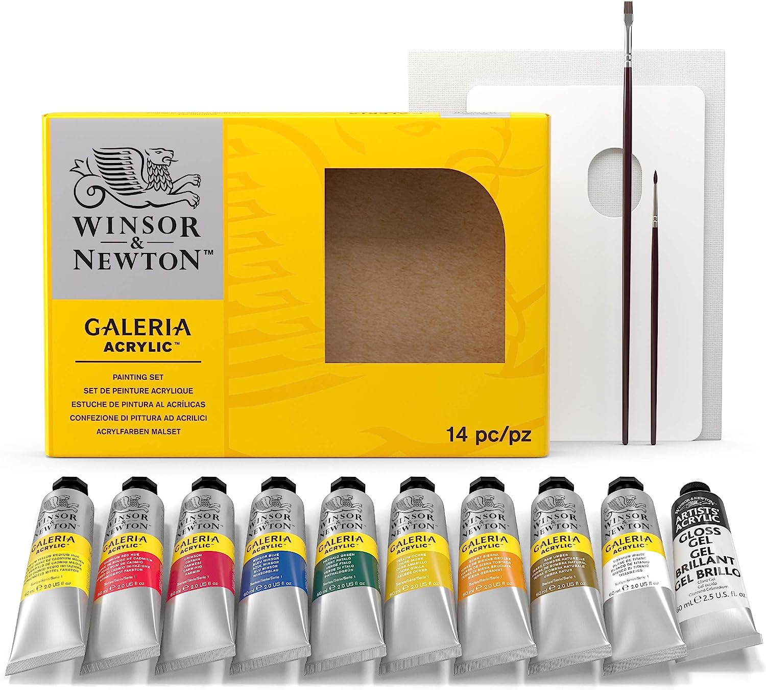 Winsor & Newton Galeria Acrylic Paint, 10 x 60ml (2-oz), Complete 14 Piece Set - Image 2